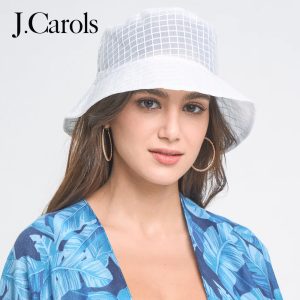 Patterned Tulle Mesh Bucket Hat